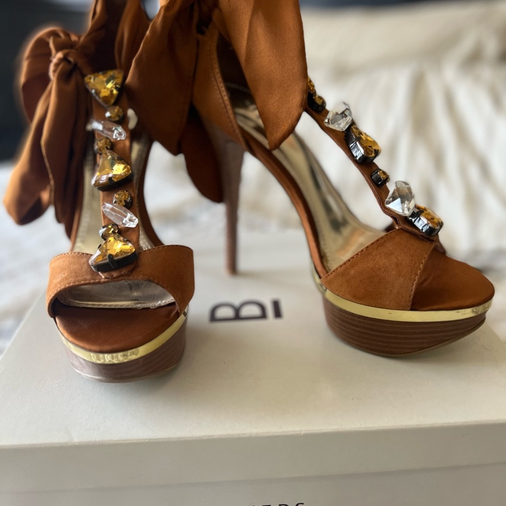 Boho platform heels